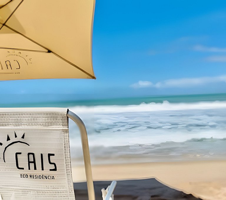 Beira-mar com restaurante, academia e recreação