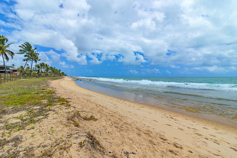 Apê 2 quartos beira-mar c/ restaurante e recreação