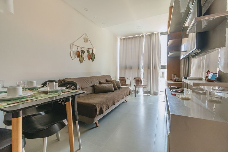 Apê aconchegante a 50m do mar