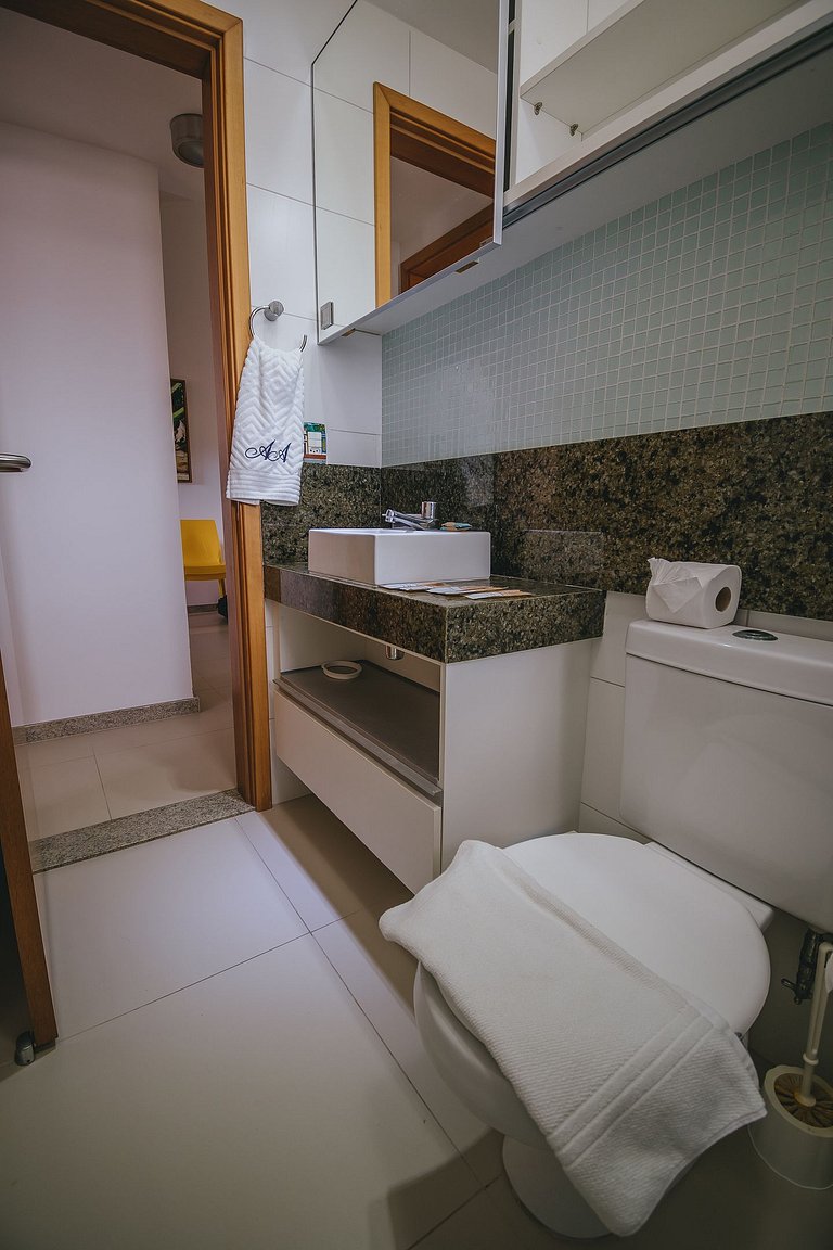 Refúgio Pé na Areia em Muro Alto - 2 quartos