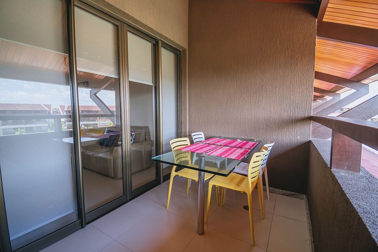 Refúgio Pé na Areia em Muro Alto - 2 quartos