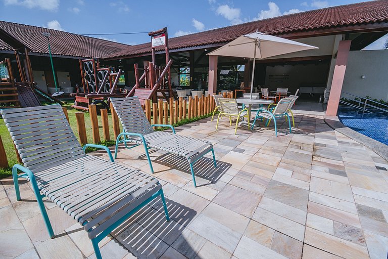 Refúgio Pé na Areia em Muro Alto - 2 quartos