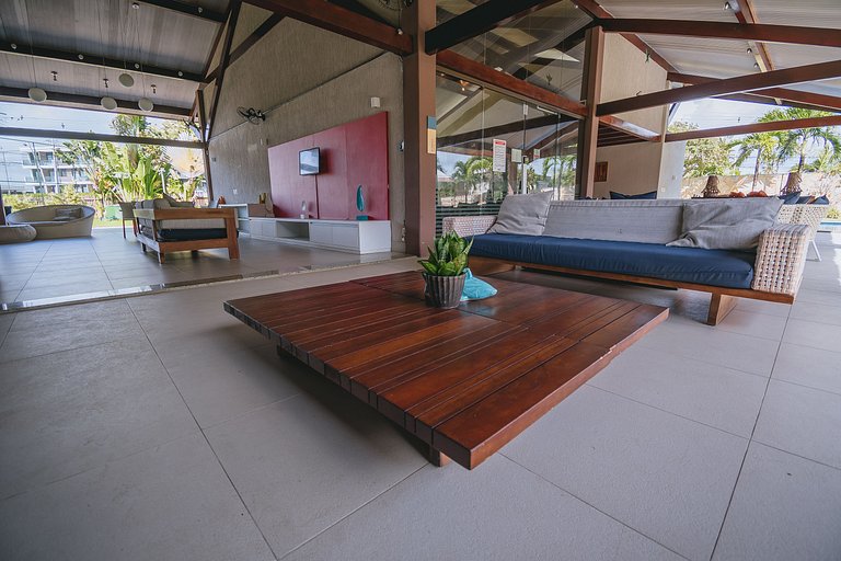 Refúgio Pé na Areia em Muro Alto - 2 quartos