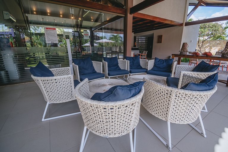 Refúgio Pé na Areia em Muro Alto - 2 quartos