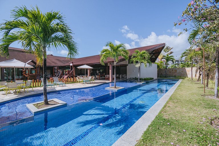 Refúgio Pé na Areia em Muro Alto - 2 quartos