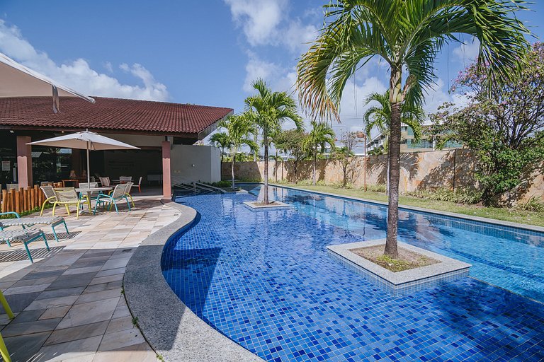 Refúgio Pé na Areia em Muro Alto - 2 quartos