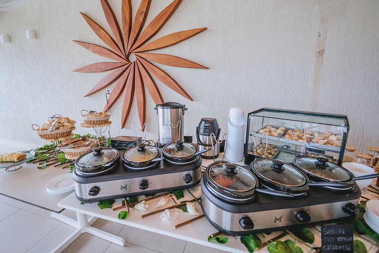 Refúgio Pé na Areia em Muro Alto - 2 quartos