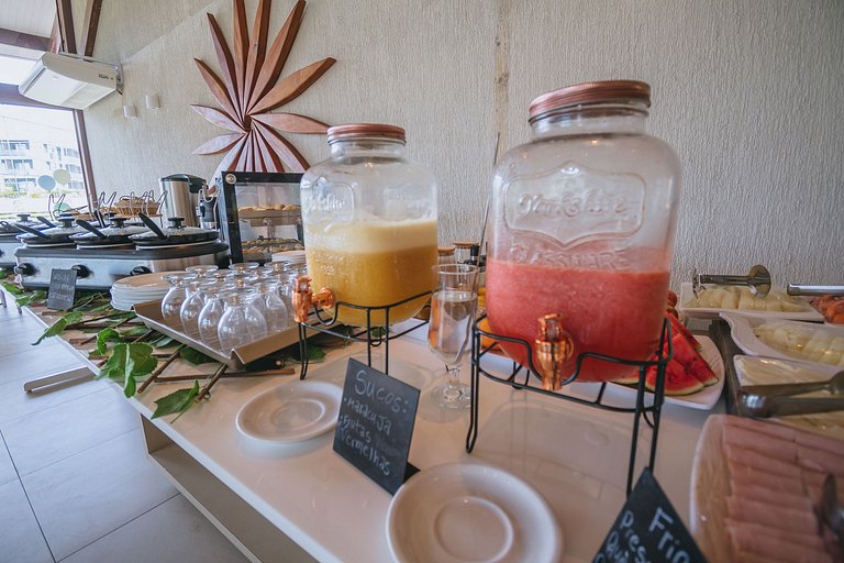 Refúgio Pé na Areia em Muro Alto - 2 quartos