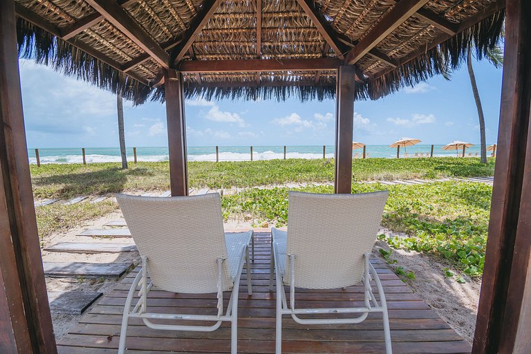 Refúgio Pé na Areia em Muro Alto - 2 quartos