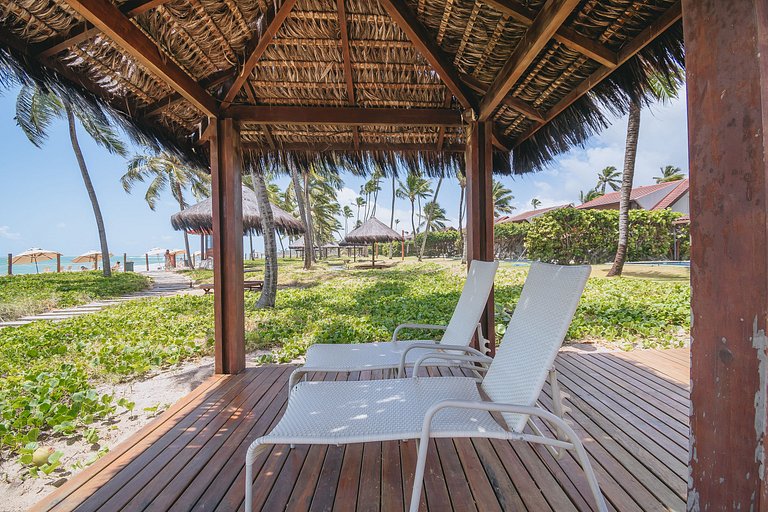 Refúgio Pé na Areia em Muro Alto - 2 quartos