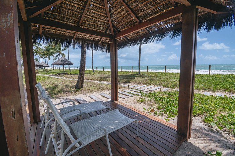 Refúgio Pé na Areia em Muro Alto - 2 quartos