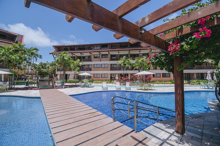 Refúgio Pé na Areia em Muro Alto - 2 quartos