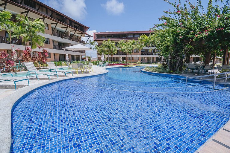 Refúgio Pé na Areia em Muro Alto - 2 quartos