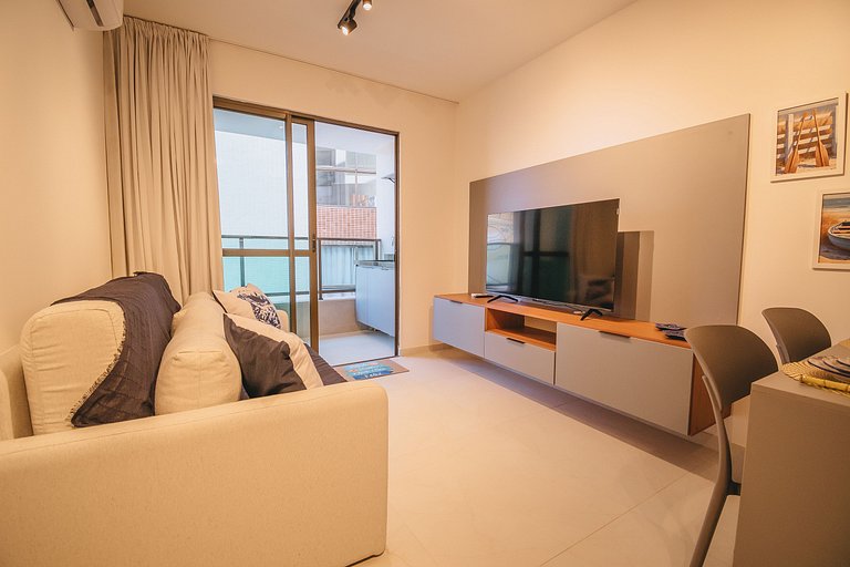 Apê aconchegante a 150m das piscinas naturais