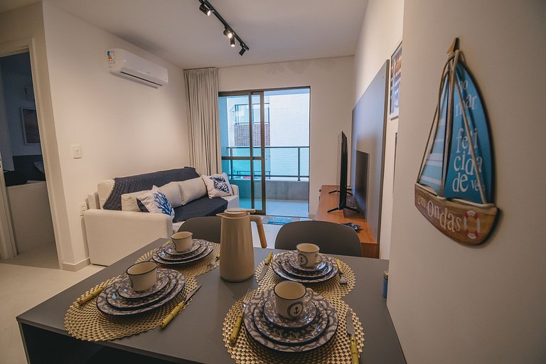 Apê aconchegante a 150m das piscinas naturais