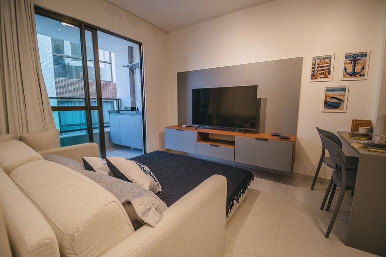 Apê aconchegante a 150m das piscinas naturais