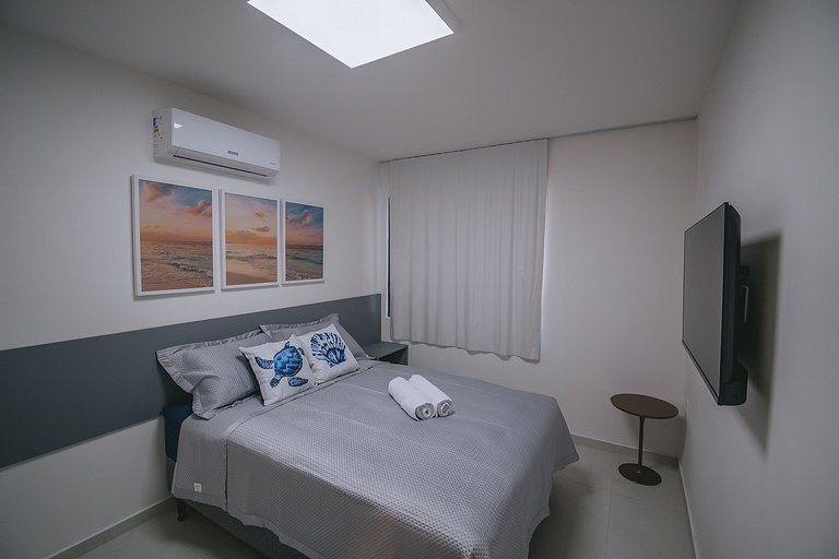 Apê aconchegante a 150m das piscinas naturais