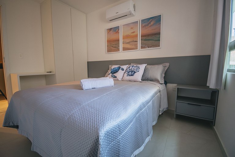 Apê aconchegante a 150m das piscinas naturais