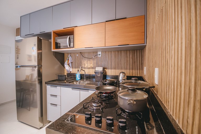 Apê aconchegante a 150m das piscinas naturais