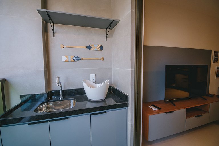 Apê aconchegante a 150m das piscinas naturais