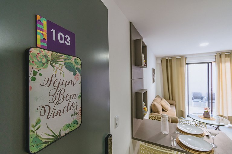 Apê aconchegante no centro de porto