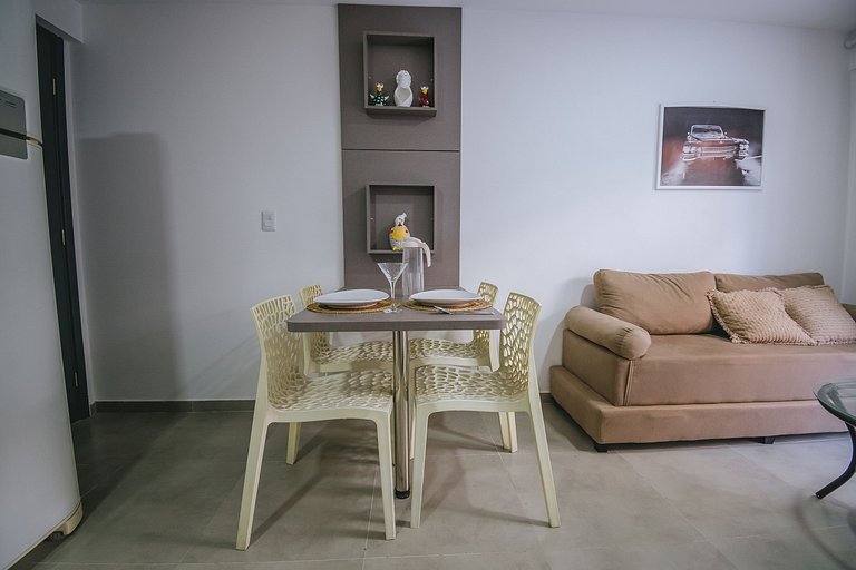 Apê aconchegante no centro de porto