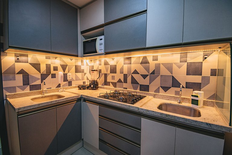 Apê aconchegante no centro de porto