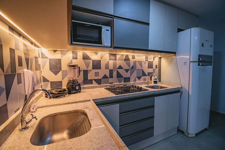 Apê aconchegante no centro de porto