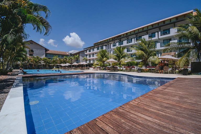 Studio aconchegante c/ vista piscina