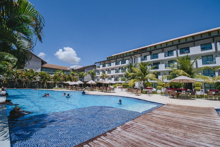 Studio aconchegante c/ vista piscina