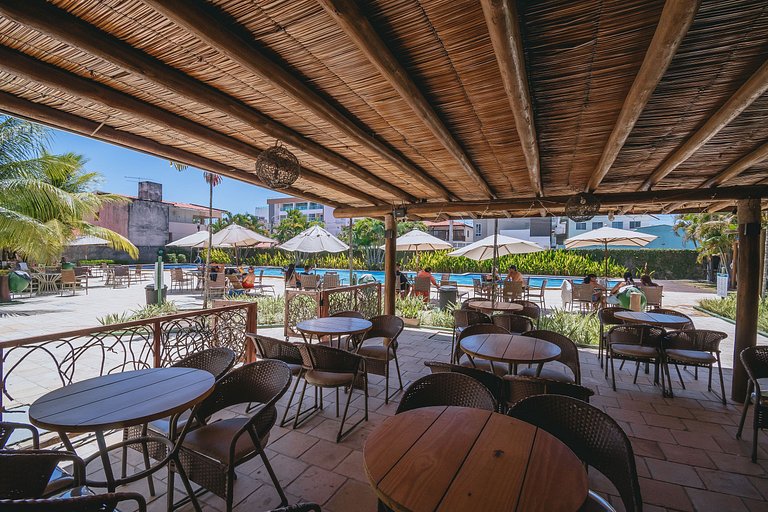 Studio aconchegante c/ vista piscina