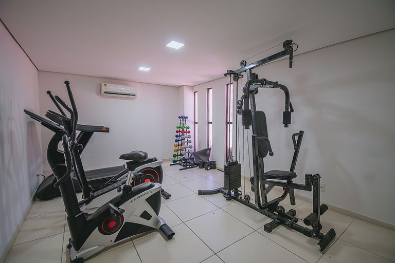 Studio aconchegante c/ vista piscina