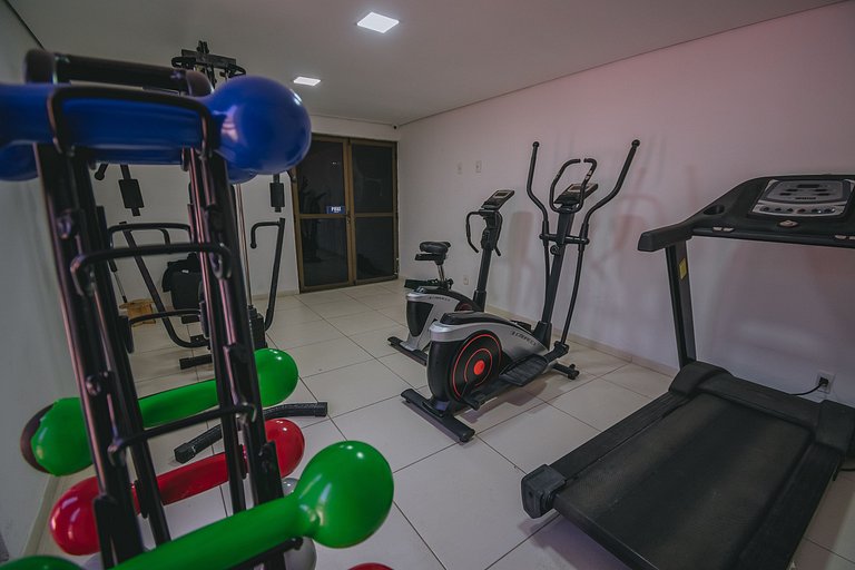 Studio aconchegante c/ vista piscina