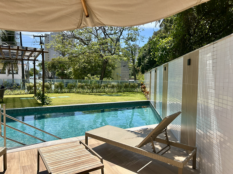 Studio a 200m do mar com infraestrutura completa