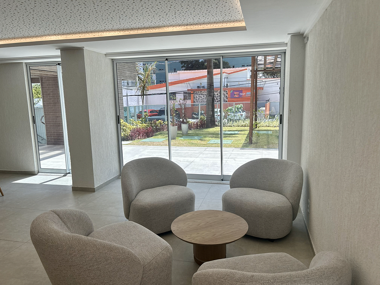 Studio a 200m do mar com infraestrutura completa