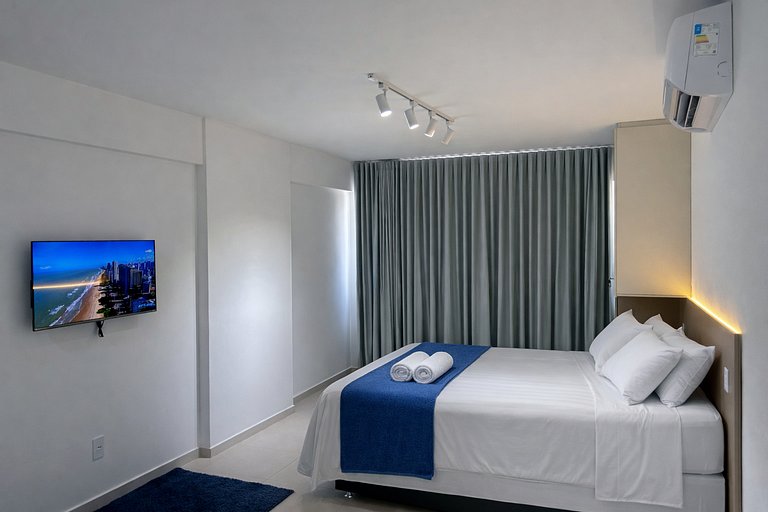 Studio a 200m do mar com infraestrutura completa
