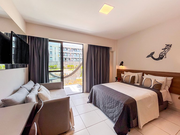 Studio de luxo no melhor da Praia de Muro Alto