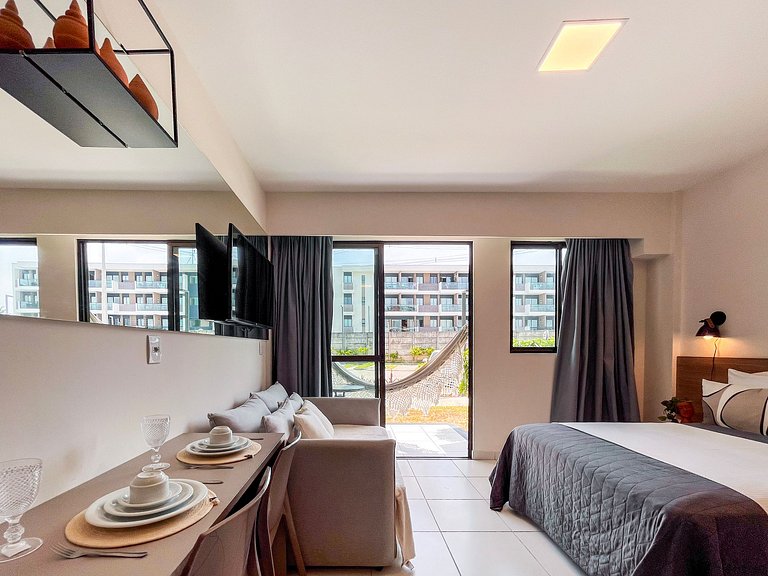 Studio de luxo no melhor da Praia de Muro Alto