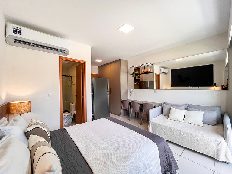 Studio de luxo no melhor da Praia de Muro Alto