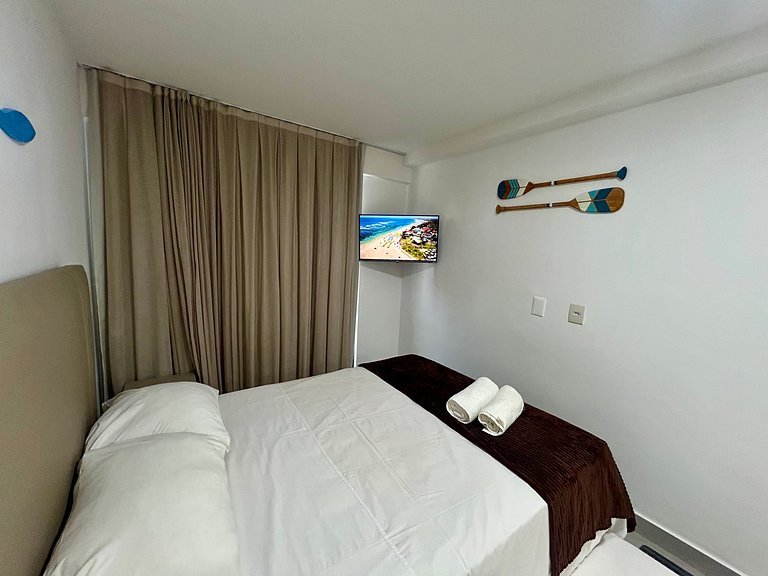 Studio com jacuzzi privativa na Praia do Cupe