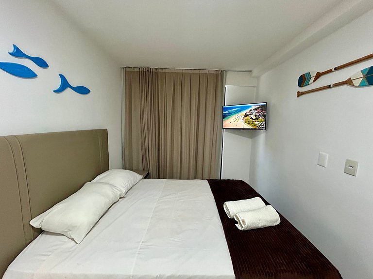 Studio com jacuzzi privativa na Praia do Cupe