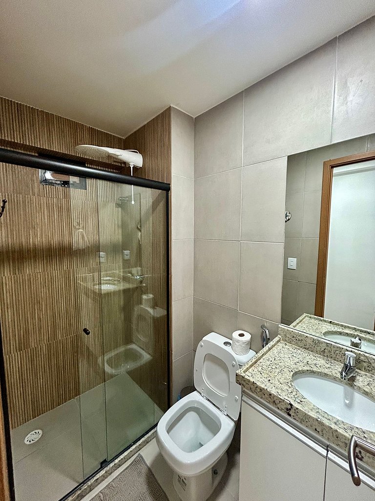 Studio com jacuzzi privativa na Praia do Cupe