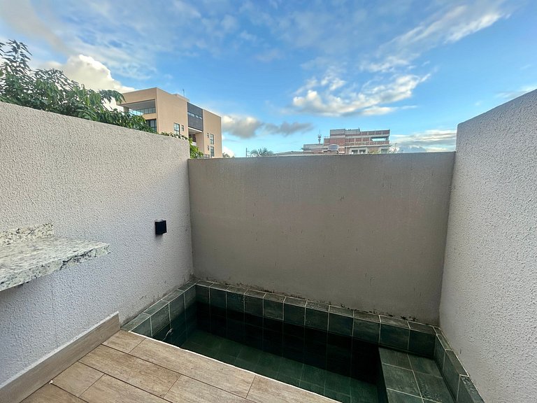 Studio com jacuzzi privativa na Praia do Cupe
