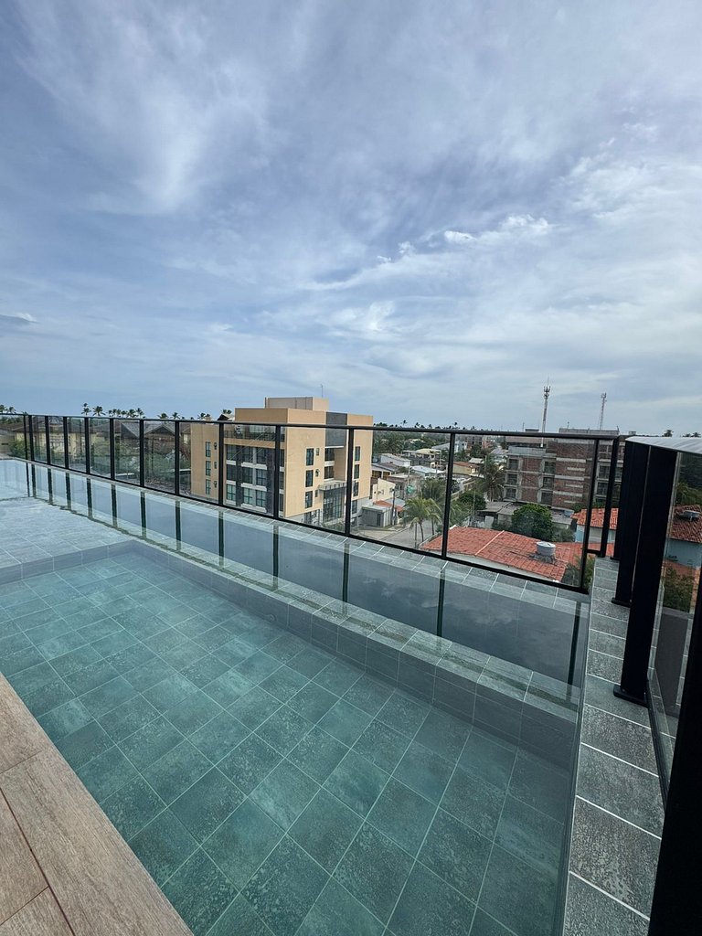 Studio com jacuzzi privativa na Praia do Cupe