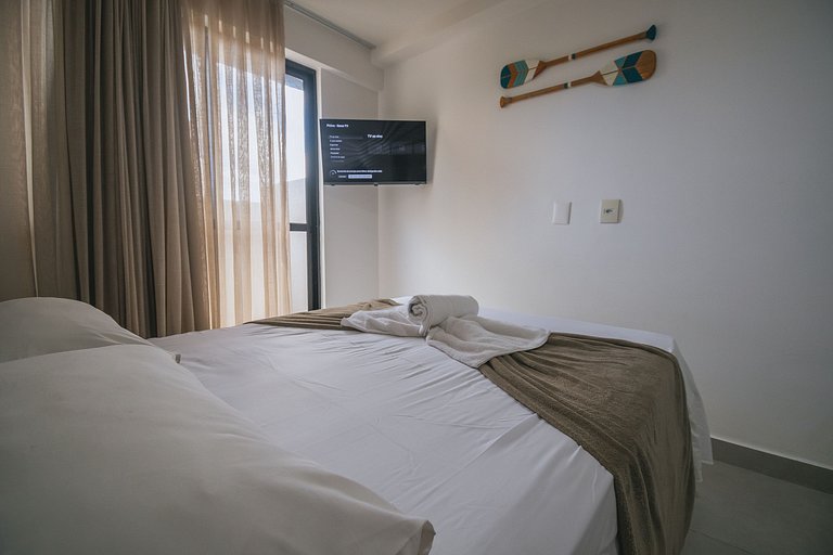 Studio com jacuzzi privativa na Praia do Cupe
