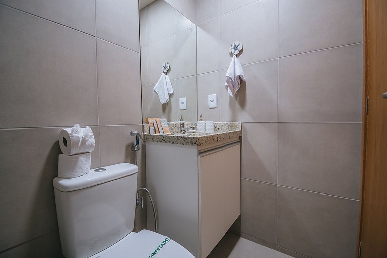 Studio com jacuzzi privativa na Praia do Cupe