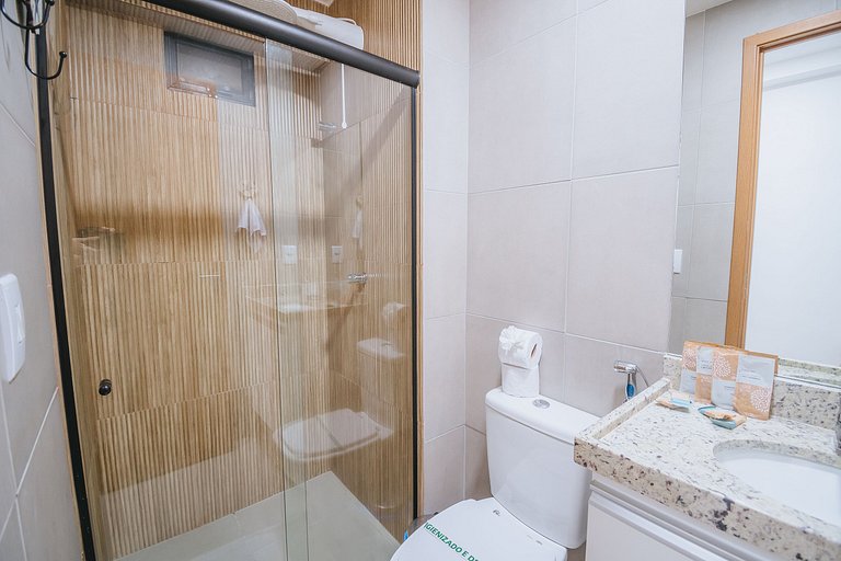 Studio com jacuzzi privativa na Praia do Cupe