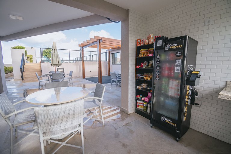 Studio com jacuzzi privativa na Praia do Cupe