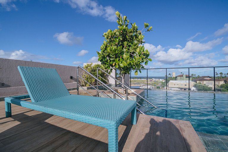 Studio com jacuzzi privativa na Praia do Cupe