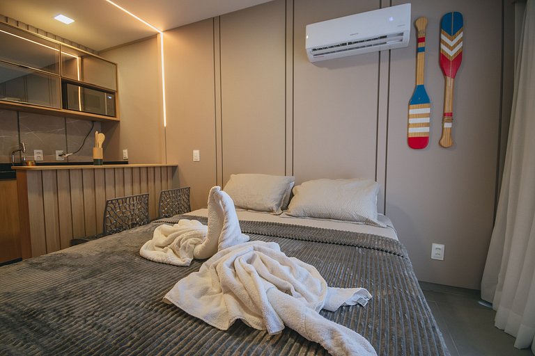 Studio de luxo a 3min das piscinas naturais